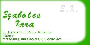 szabolcs kara business card